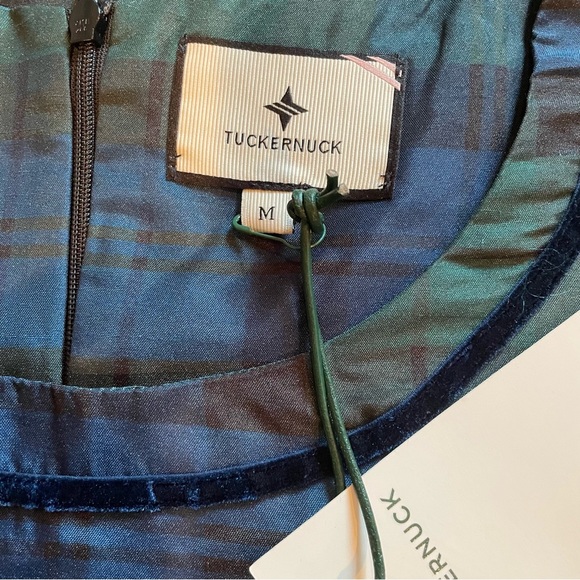 Tuckernuck Velvet Trimmed Blackwatch Jamie Dress - Picture 5 of 10